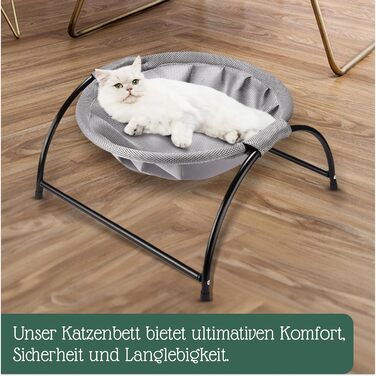 Fluffy Cat Bed Hammock - Elevated Cat Cushion Fluffy Cat Basket - Heated Cat Bed Breathable Hammock Bed for Indoor & Outdoor