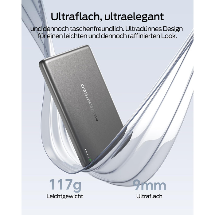 Power Bank MOVESPEED MagSafe 5000mAh Space Grau - Бездротовий зарядний пристрій для iPhone