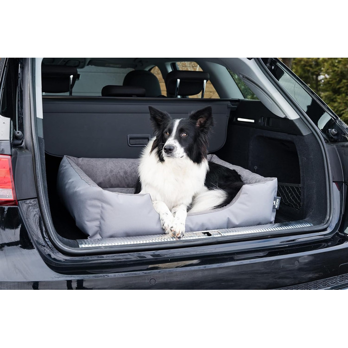 Лягушкове ліжко для собак BedDog LUPI, м'яке ліжко-подушка знімним та пральним чохлом, кошик для собак, лежанка для собак, для маленьких собак, S, чорно-коричневе BLACK-FIELD (чорний/коричневий), 50 x 35 x 17 см