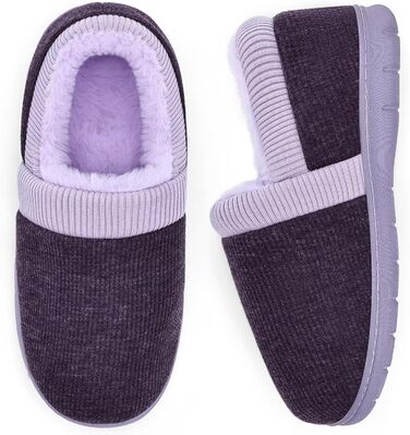 Тапочки для дому жіночі теплі з меморі-піною зимові, розмір 36-43 EU, м'ятно-зелені (42/43 EU, фіолетові)