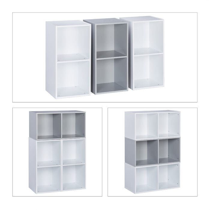 Relaxdays Modular Children's Shelf, 6 Compartments