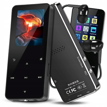 Портативний MP3-плеєр ZeeTech D6 для музики та відео, 16 ГБ, чорний