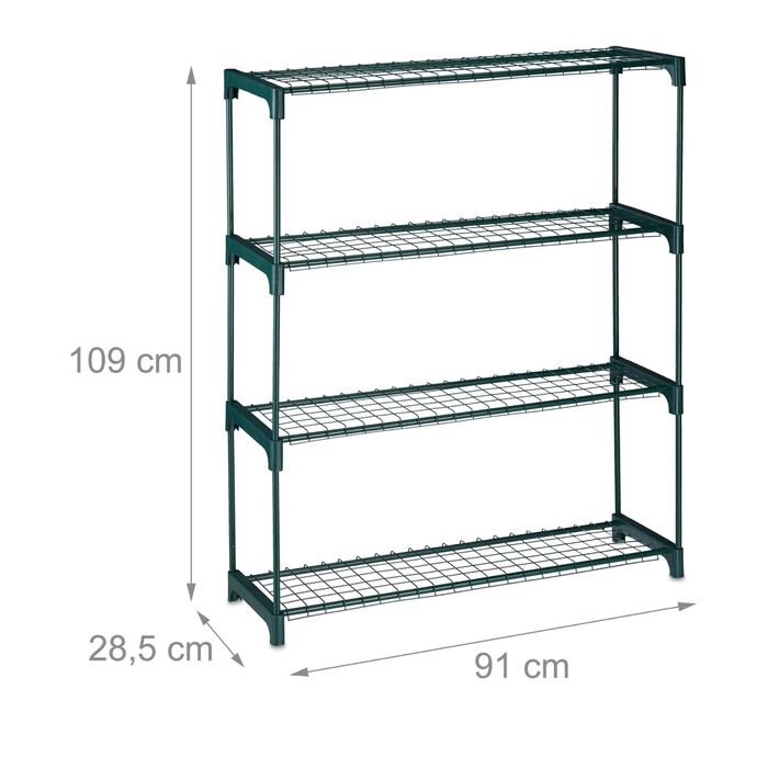 Relaxdays 2-Tier Plant Shelf Set with 4 Shelves