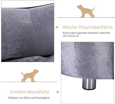 PawHut Софа для собак і котів, лежанка для тварин, диван для домашніх улюбленців