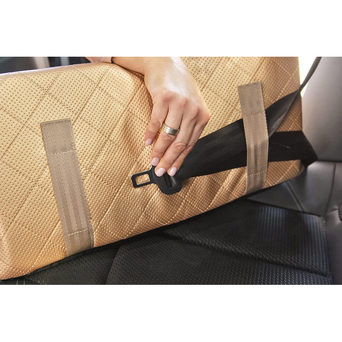 Автокрісло для собак та котів | Чорний велюр | Розміри M (47x40 см)