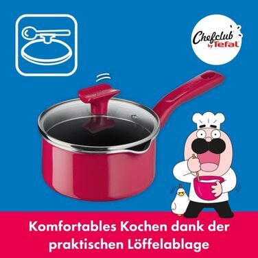 Каструля Tefal Chefclub Brat 16 см з антипригарним покриттям Titanium, індукційна, з термоіндикатором (зелена)