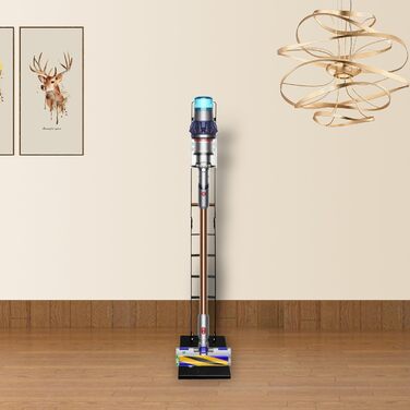 Підставка для пилососів Dyson – органайзер та кріплення для Dyson Gen5, V15s, V15, V12 Slim, V11, V10, V8, V7, V6, DC30, DC35. Чорний колір з дерев'яною ручкою