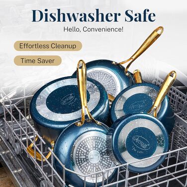 Набір посуду Gotham Steel 12 шт. з керамічним антипригарним покриттям. Набір каструль та сковорідок для кухні. Безпечний, якісний посуд преміум-класу. Сковорода 35 см в комплекті.