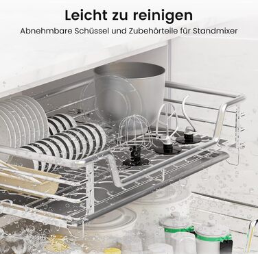 Кухонна машина SUPERLEX 3-в-1: міксер, тістоміс, блендер. 1300W, 5л чаша з нержавіючої сталі, 8 швидкостей, з набором насадок (крюк, вінчик, вінчик для збивання), захист від бризок. Для приготування тіста, випічки та десертів.