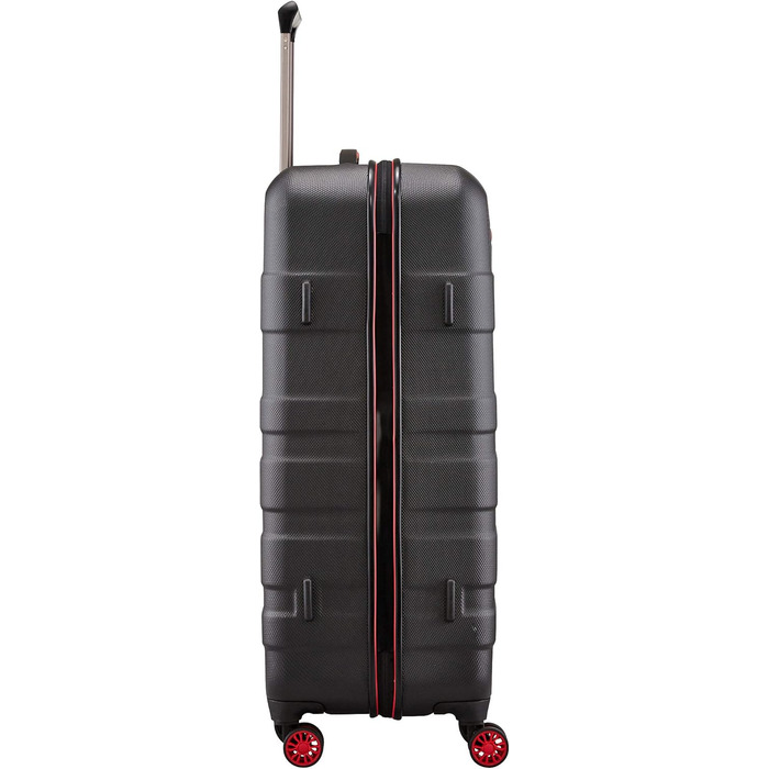 Чемодан Travelite Vector 77 см, L, з TSA замком, 103 л, чорно-червоний