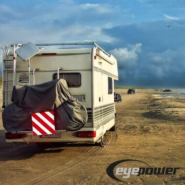 Відбивна попереджувальна табличка EYEPOWER 50x50 см, червоно-біла, для Італії та Іспанії, B-класу