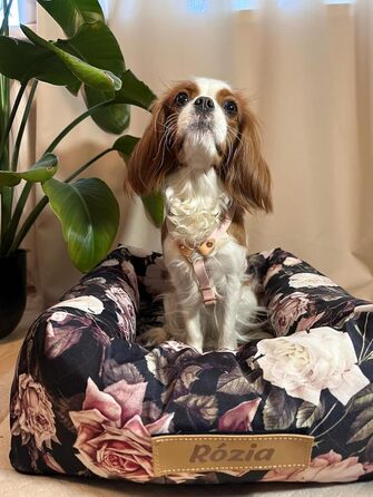 Крісло для собак у машину Petsen з іменем, корзина для собак, автоліжко для маленьких собак, автоліжко з іменем (Рожеве)