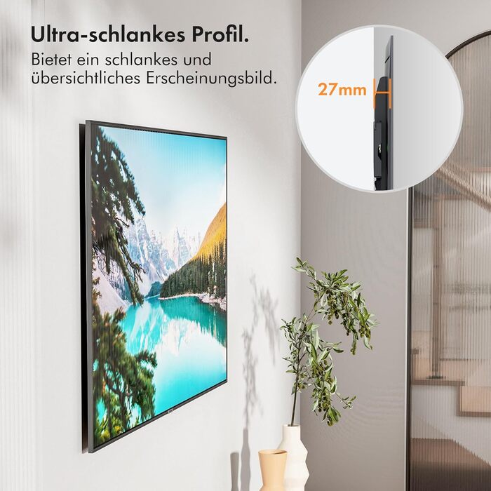 Кріплення для телевізора VonHaus для екранів 15-42 дюймів, ультратонке, з рівнем, до 40 кг, VESA 300x200