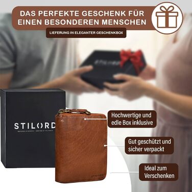 STILORD 'Paris' Leather Wallet - Premium RFID Wallet with NFC Protection - Vintage Wallet made from Genuine Leather for maximum security & elegant box style.