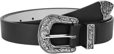 Жіночі шкіряні ремені JowTreex у стилі вестерн з квітковою пряжкою, вінтажний пояс