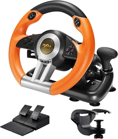 PXN V3II Racing Wheel - Ігрове кермо для PS3/PS4, Xbox, Nintendo Switch та PC, рожеве