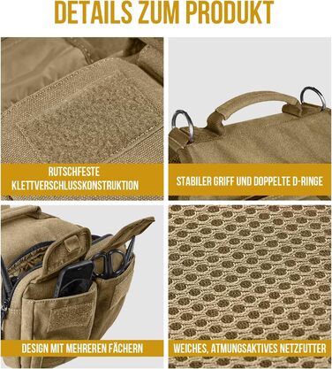 Шлейка для собак OneTigris з рюкзаком, Hoppy Caper 3.0 для піших прогулянок та хайкінгу, рюкзак для собак середніх та великих порід, 2 основні кишені, 4 додаткові кишені - Зелений (L, Коричневий)