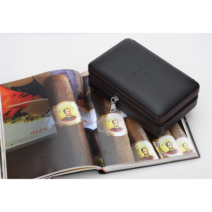 Чохол для сигар Time C Club з натуральної шкіри, портативний, з різаком та зволожувачем, подарунок для друзів нареченого, на день народження, на День батька, на річницю