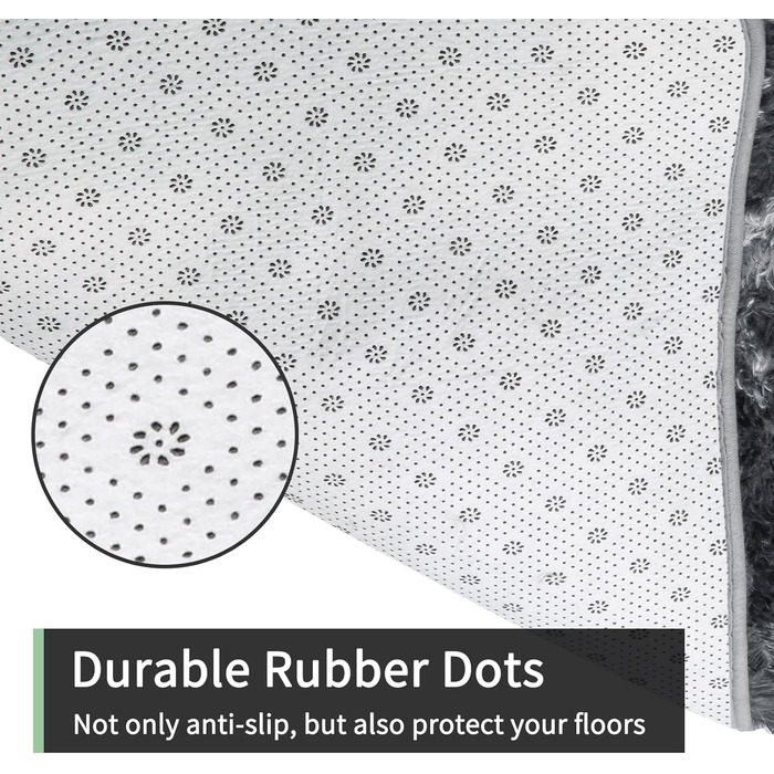 Квадратний килим Sour Lemon 140x200 см сірий, для вітальні та спальні, м'який, пухнастий, з довгим ворсом, миючий, з антиковзаючою основою, сучасний