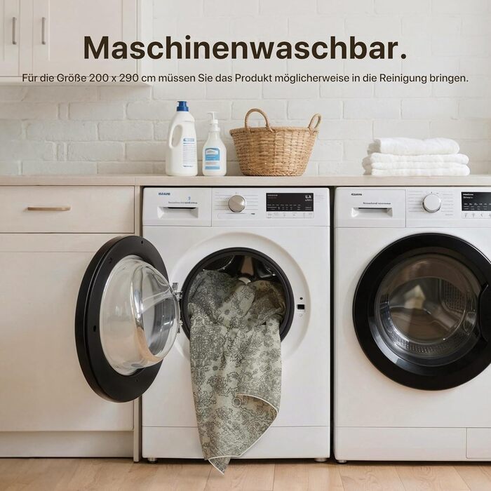 Килим GENIMO Boho Vintage, 160x230 см, короткий ворс, антиковзаюча поверхня, для вітальні, спальні, їдальні, офісу, колір: ніжно-сірий