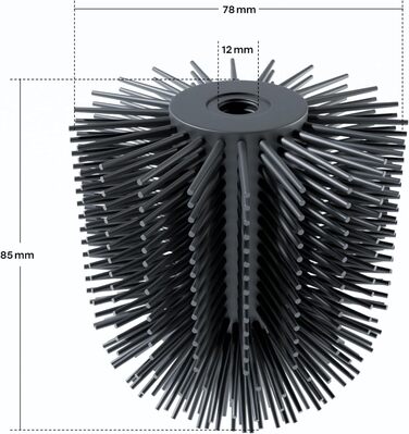 Силіконова щітка для унітазу SAVEGA з нержавіючої сталі та захистом від бризок - гігієнічний набір для туалету