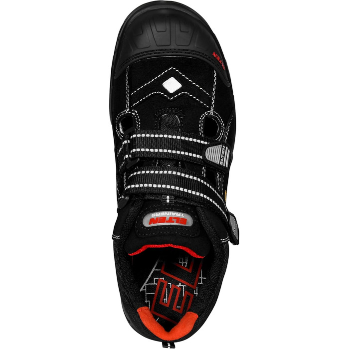 Робочі черевики ELTEN Scott Pro ESD S1PS: текстиль, пластикова капа, легкі, спортивні, чорні, 43 EU