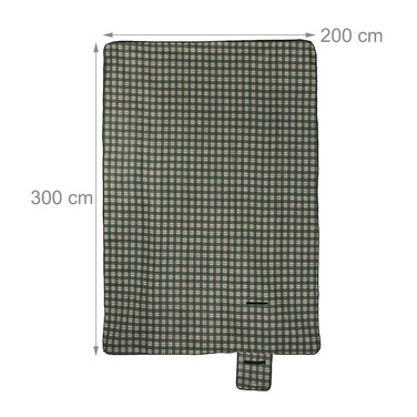Relaxdays XXL Picnic Blanket 200x300 cm Checked