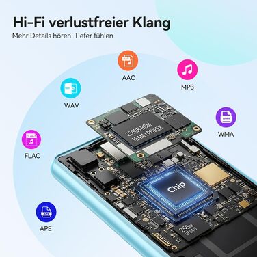 MP3 плеєр AGPTEK 128 ГБ Bluetooth 5.4, 2.4