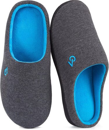 Чоловічі халапи VeraCosy з двокольоровою підошвою, Memory Foam, 42/43 EU, сірий/блакитний