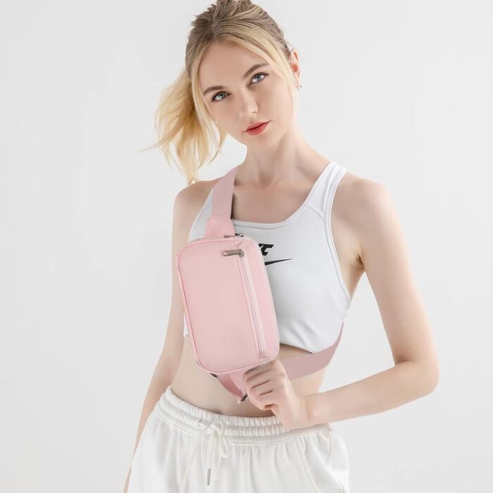 Гірчична поясна сумка для жінок та чоловіків з натуральної вовни та нейлону. Спортивна, для бігу, подорожей, з регульованим ремінцем та блискавкою. Містка для телефону та інших речей.