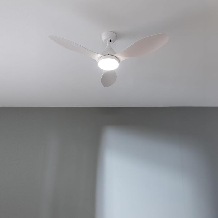 Стельовий вентилятор Cecotec Aero 5200 Line з пультом, LED підсвіткою та таймером, 132 см (52 дюйми), 60 Вт, мідний двигун, 3 швидкості, функція зима, білий