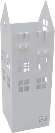 Стійка для парасоль з піддоном для води, 4 гачки, 16x16x49 см, білий колір, UNUS