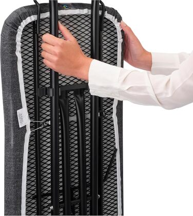 Прасувальна дошка Brabantia Jeansschwarz 124 x 45 см з підставкою для станції пари