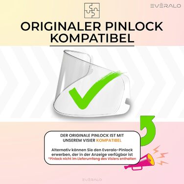 Візор Everalo для шолома HJC RPHA 70/11, чорний 80%, антицарапний, антизапотівний, Pinlock і Tearoff Ready