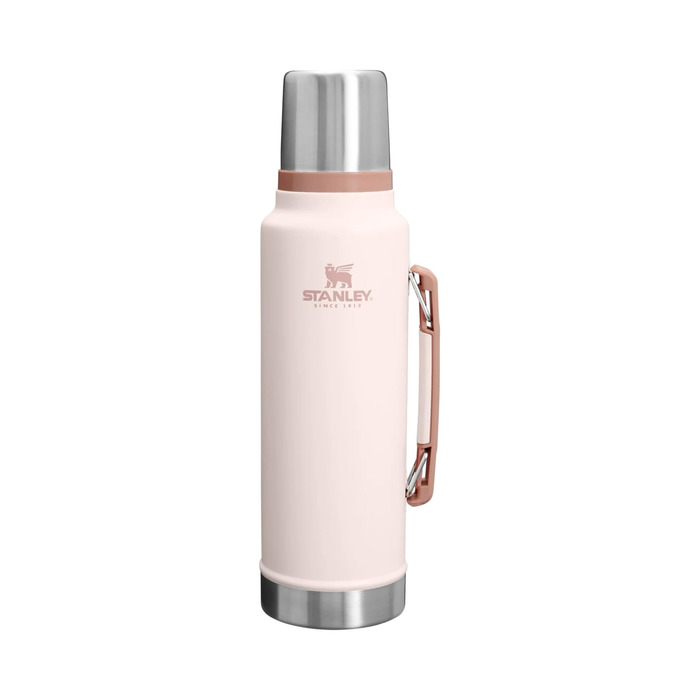 Термос STANLEY Classic Legendary 1.4л, вакуумна пляска для напоїв (Rose Quartz) — тримає температуру 24 год, герметичний, без BPA