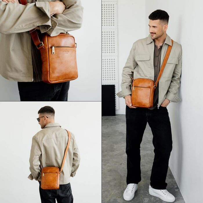 Чоловіча сумка через плече Berliner Bags Tom з натуральної шкіри, чоловіча сумка-кросбоді