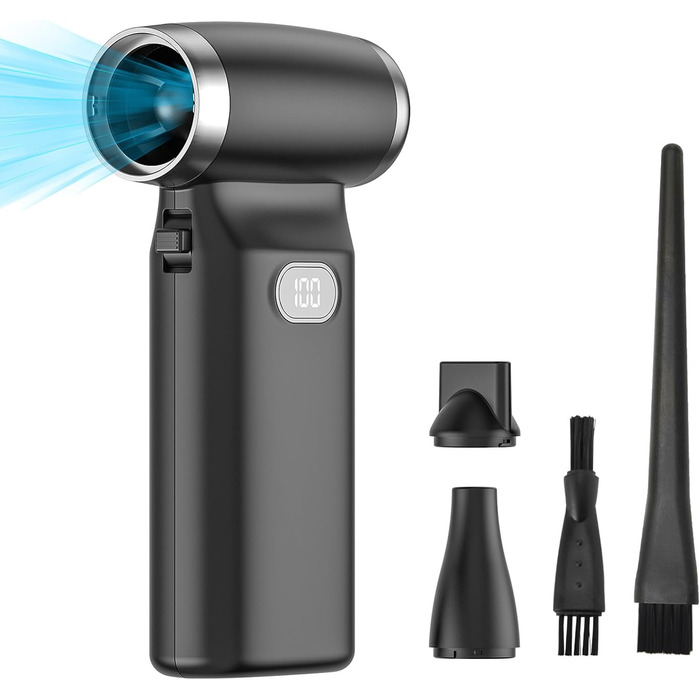 Електричний пилосос для повітряного продування, пилоочисник для авто, ноутбуків та клавіатур (130 000 об/хв, 8000 mAh)