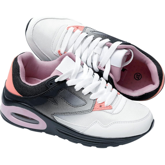 Жіночі кросівки JOMIX: спортивні, для бігу, з повітряною подушкою, антиковзкі, дихаючі, для фітнесу, залу, вулиці (41 EU, біло-фіолетові, трикотажні)