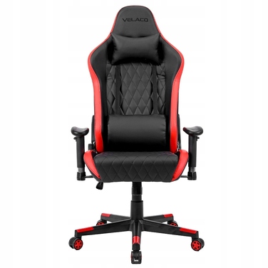 Ігрове крісло Velaco FURY-BL-RD, штучна шкіра, чорно-червоне
