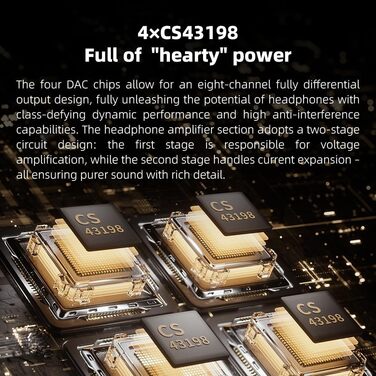 FiiO M21: Hi-Res аудіоплеєр на Android 13 (Snapdragon 680, 4x DAC CS43198, Bluetooth LDAC, чорний)