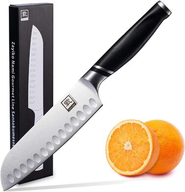 Кухонний ніж Zayiko NAMI Santoku: професійний, 30.5 см, з лезом 17 см з нержавіючої сталі та ергономічною ручкою ABS