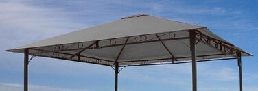 QUICK STAR Replacement Roof for Garden Pavilion 3x3m RAL 7012 Antique Pavilion Roof Replacement Cover (3 x 3 m - 250g/m², Grey)