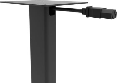 Підлогові стійки для акустики Kanto ST34P - пара, чорний метал, дерев'яний постамент | До 13.6 кг