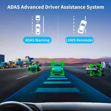 Авто Dash Cam Hikity: відеореєстратор для авто з широким кутом огляду 170°, нічне бачення, водонепроникний, сумісний з Android 15