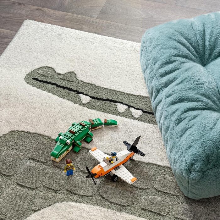Дитячий килим Jungle Kids 3D Крокодил 140x200 см, м'який, зносостійкий, для дитячої кімнати