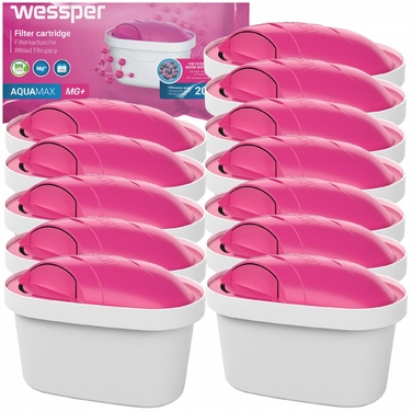 Набір фільтрів для води WESSPER MAGNEZ AQUAMAX MG+ (12 шт.) — сумісні з глечиками BRITA та DAFI