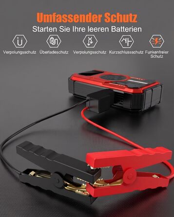 Powerbank для авто 7-в-1: Пускозарядний пристрій 7000A, Компресор 150 PSI, LED Ліхтарик, LCD Дисплей (Бензин до 10л, Дизель до 8л)