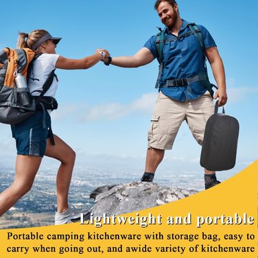 Набір кухонного приладдя для кемпінгу ReaNea: посуд для приготування їжі, кемпінг, подорожі, пікнік