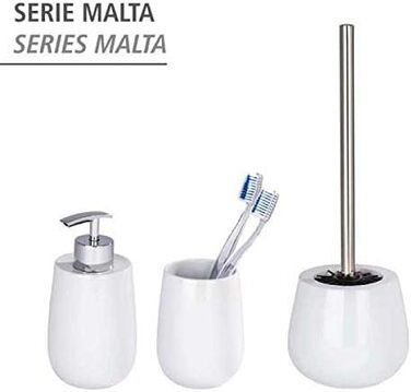 Дозатор для мила WENKO Malta, керамічний, 290 мл, білий