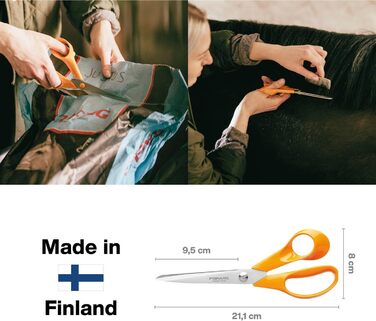 Універсальні ножиці Fiskars для правші, 21 см, якісна сталь/пластик, серія Classic, 1000815